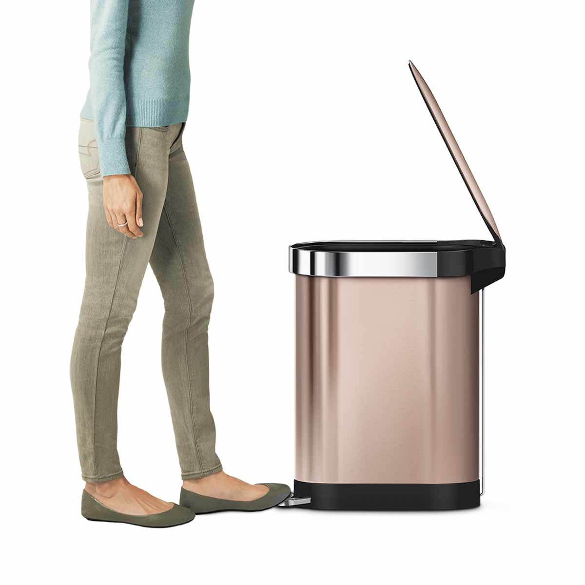 45L Slim Step Can with Liner Rim