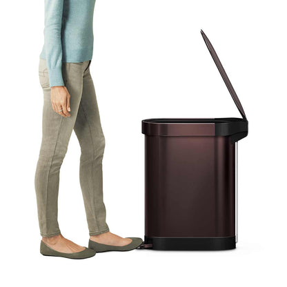 45L Slim Step Can with Liner Rim