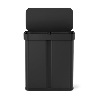 58L Dual Compartment Rectangular Sensor Can with Voice and Motion Control